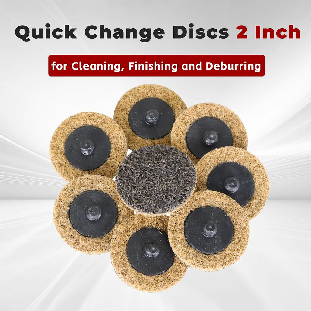 findmall 50Pcs 2" Surface Prep Conditioning Discs Brown Quick Change