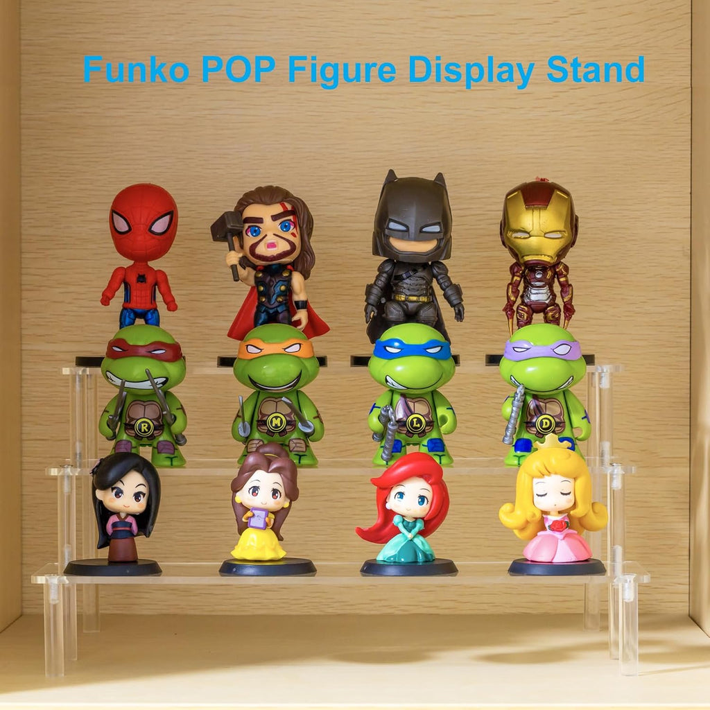 2PCS Large Acrylic Display Risers, Perfume Stand Organizer, Clear Acrylic Shelf Risers for Display Stands for Food