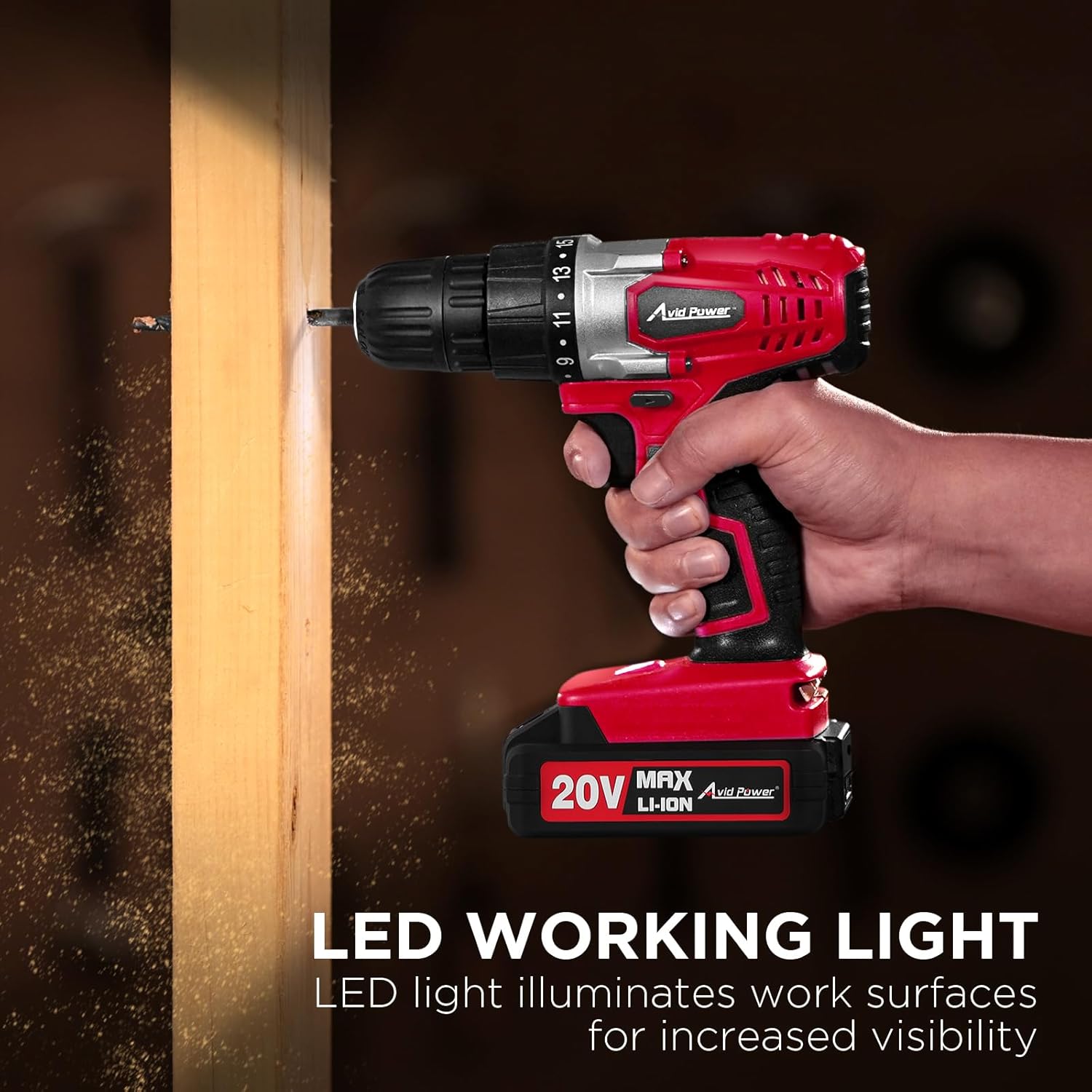 20V Cordless Drill Set for Home DIY & Beginner Projects - Lightweight Power Drill with Battery Charger & 22 Bits