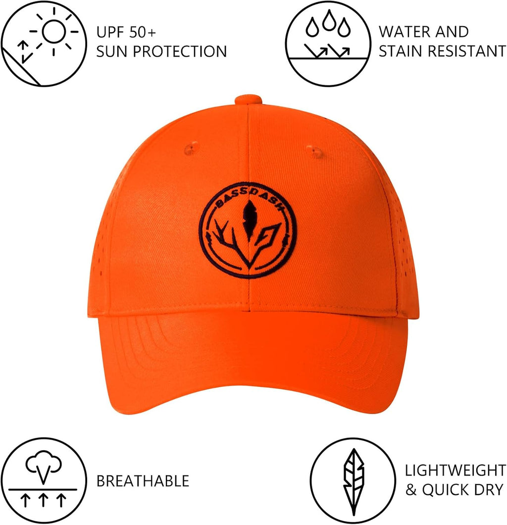 Blaze Orange Hunting Safety Vest & Baseball Hat Unisex Highly Visible Water Resistant Quick Dry for Fishing Hiking