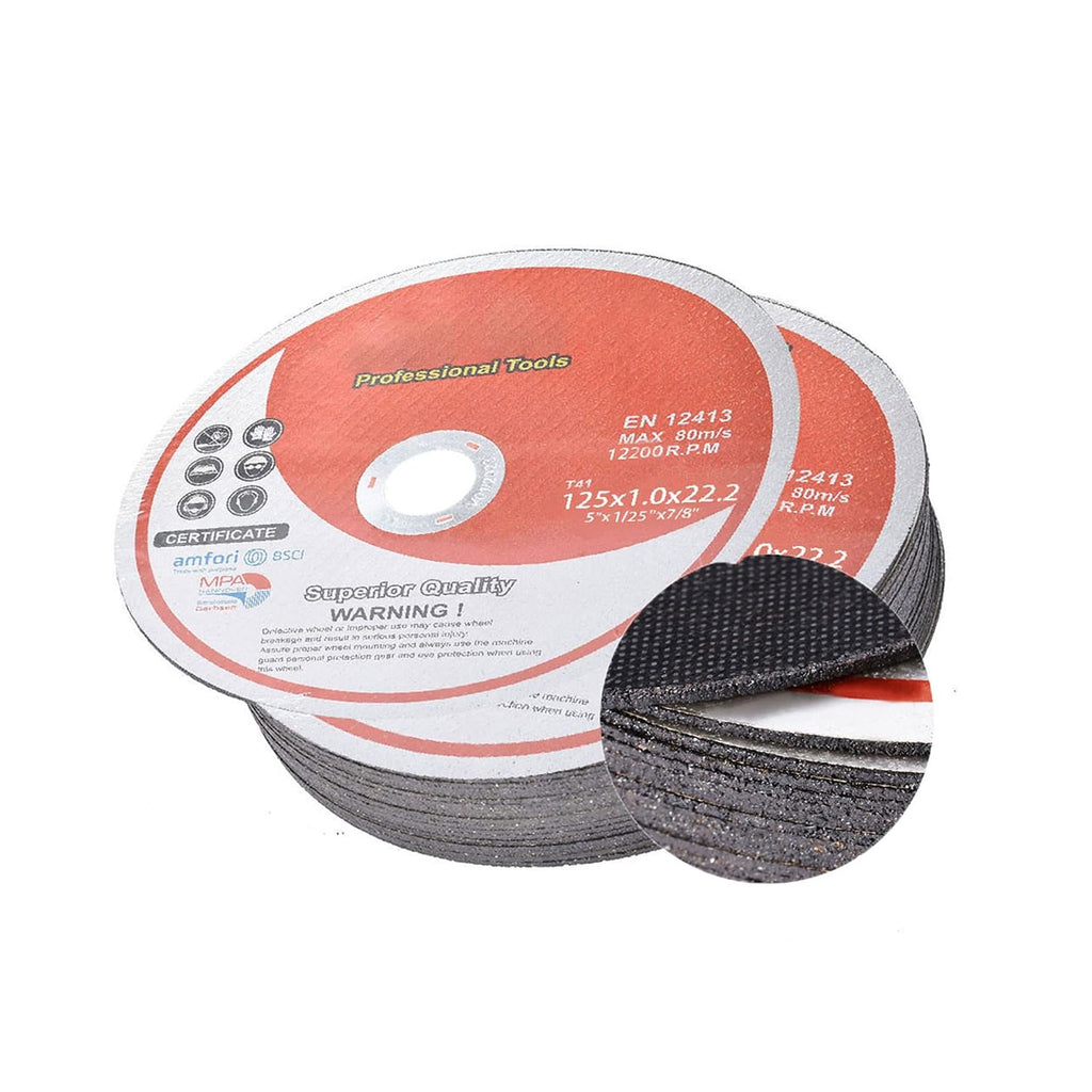 100Pcs Cut Off Wheels 5 x 1/25 x 7/8 Inch