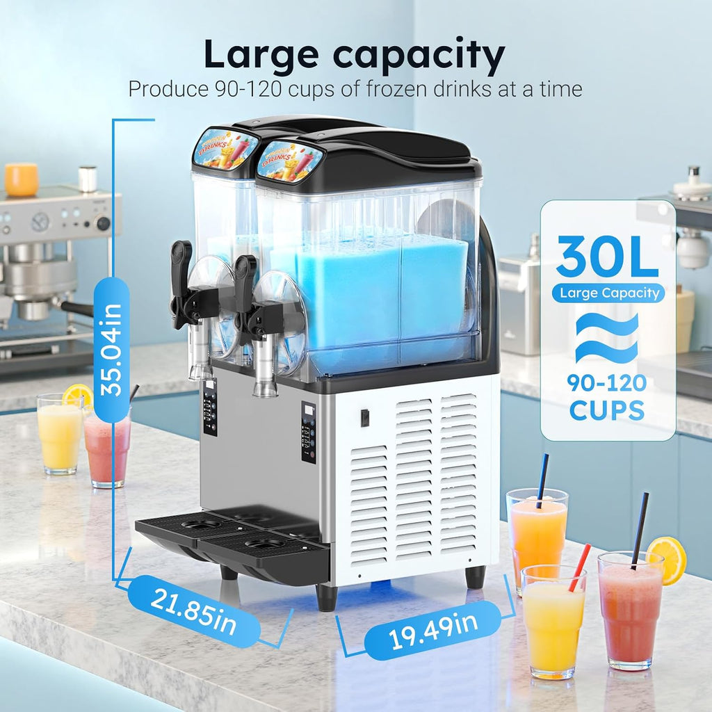 Commercial Slushie Machine, 30L 8 Cal Tank Frozen Drink Machine