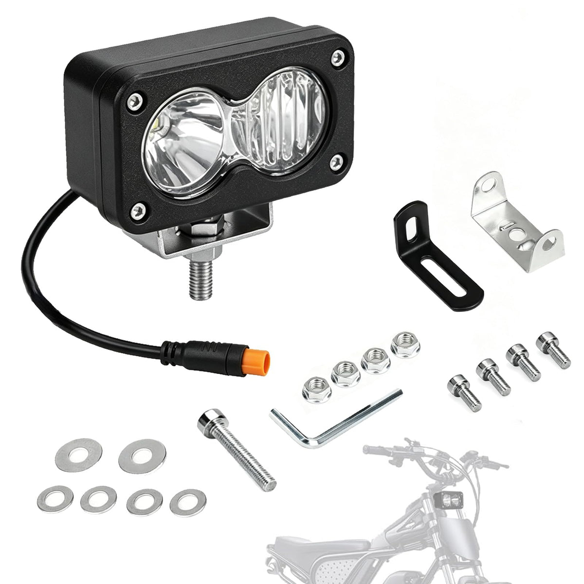 Ebike Headlight for Ridstar Q20 Series,Baja Style Light,Bright Front Light