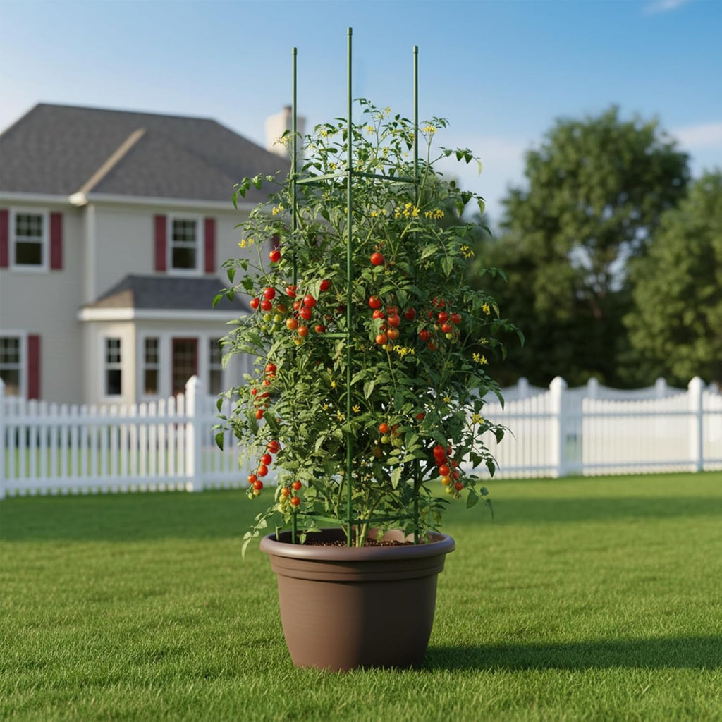 6 Pack 5ft Tomato Cage for Garden Plant Support, Garden Stakes Tomato Cage, Tomato Cages Plant Stakes for Climbing