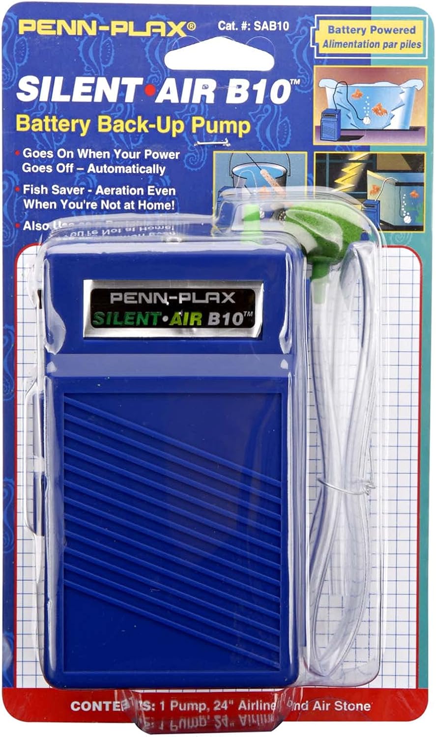 Silent - Air Aquarium Air Pump - Designed for Emergencies and Power Outages