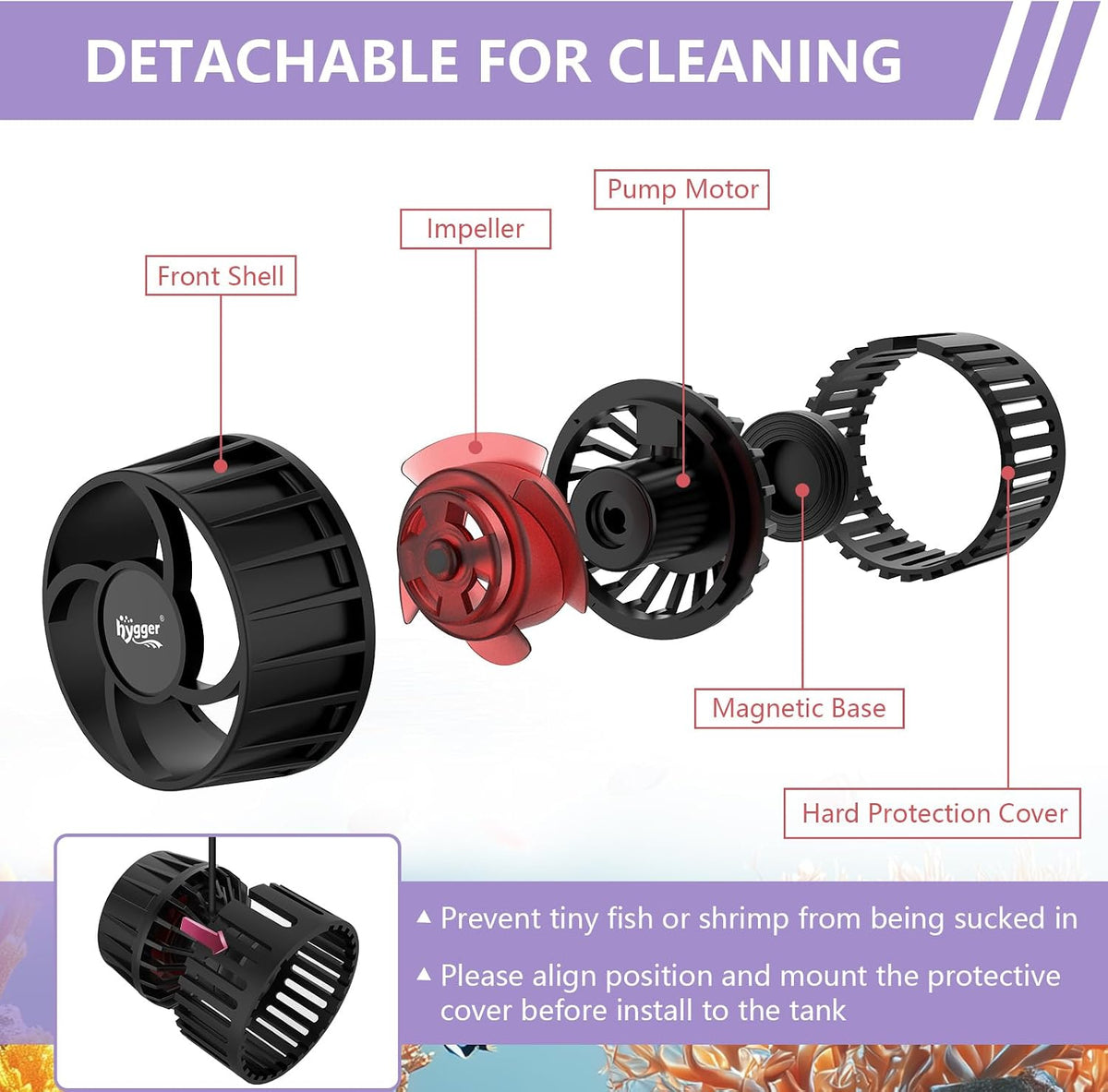 Lite Wave Maker for 10-50 Gallon Aquariums, 792 GPH Magnetic Base