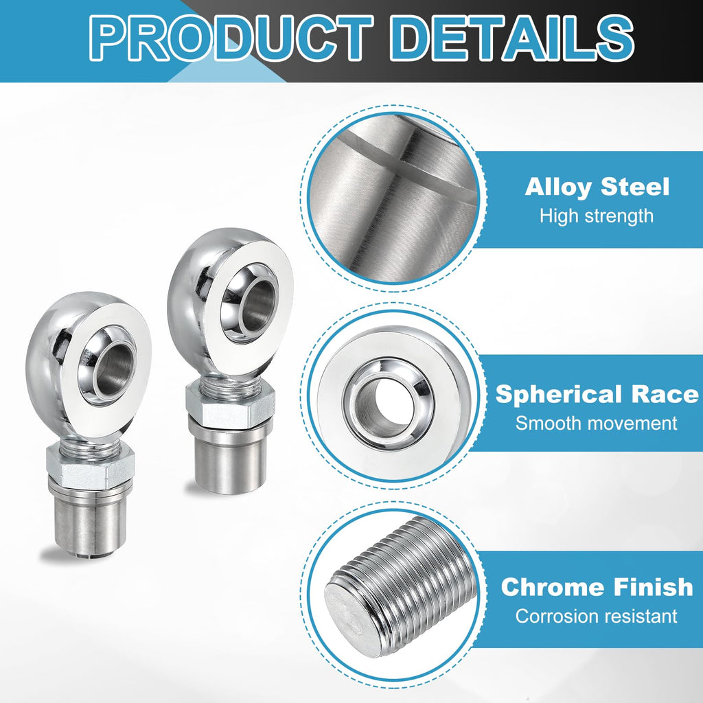 Kozelo 1 1/4"-12UNF Rod End Bearing Kit, 1" Left and Right Hand Thread