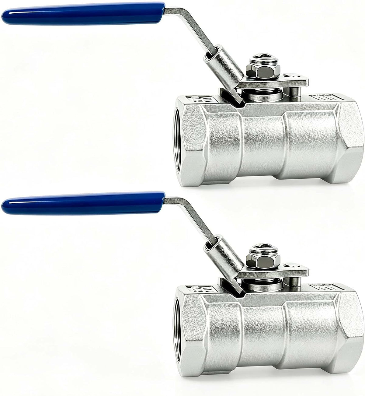 1/2'' Stainless Steel 304 Ball Valves, 2Pcs, NPT Female