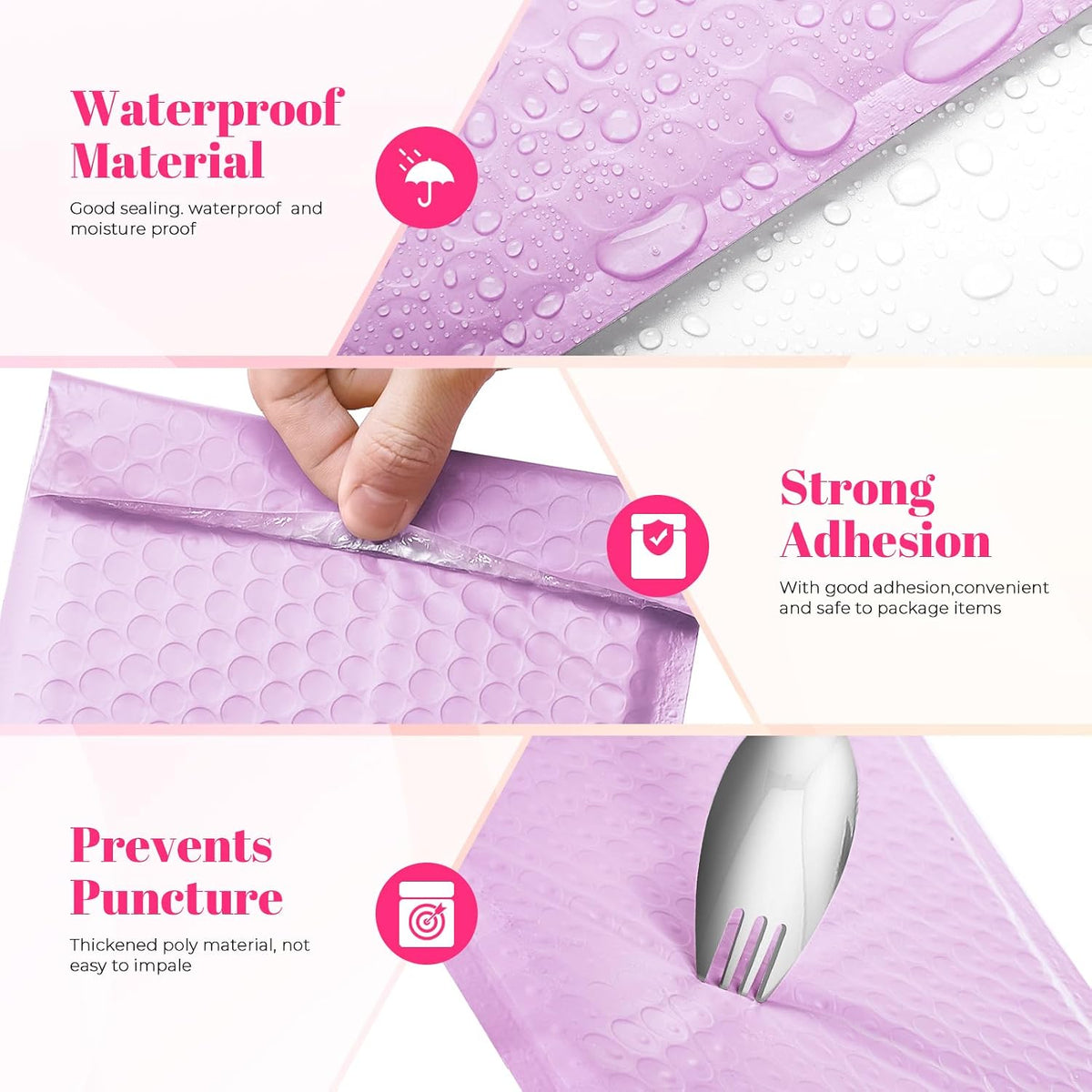 Bubble Mailers 10x13" Padded Envelopes Lavender Purple 40 Pack