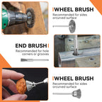 Speletama 60Pcs Wire Brushes Set, 3 Shape Steel Wire Wheels