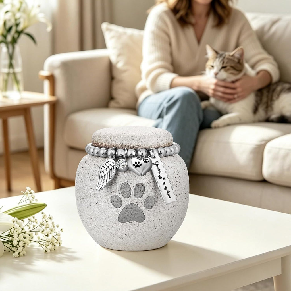 Pet Urns for Cats Dog Urns for Ashes 2.76“ Pet Urn Ceramic Small Urn