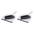 Small Portable Mini Dustpan and Brush Set for Indoor Outdoor Floor Cleaning, Gray, Pack of 2