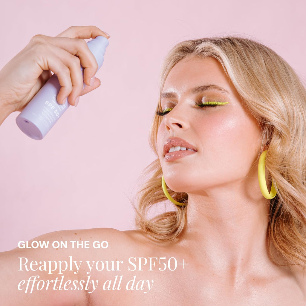 Hydrating Glow Sunscreen Mist SPF 50 Facial Spray, 75ml