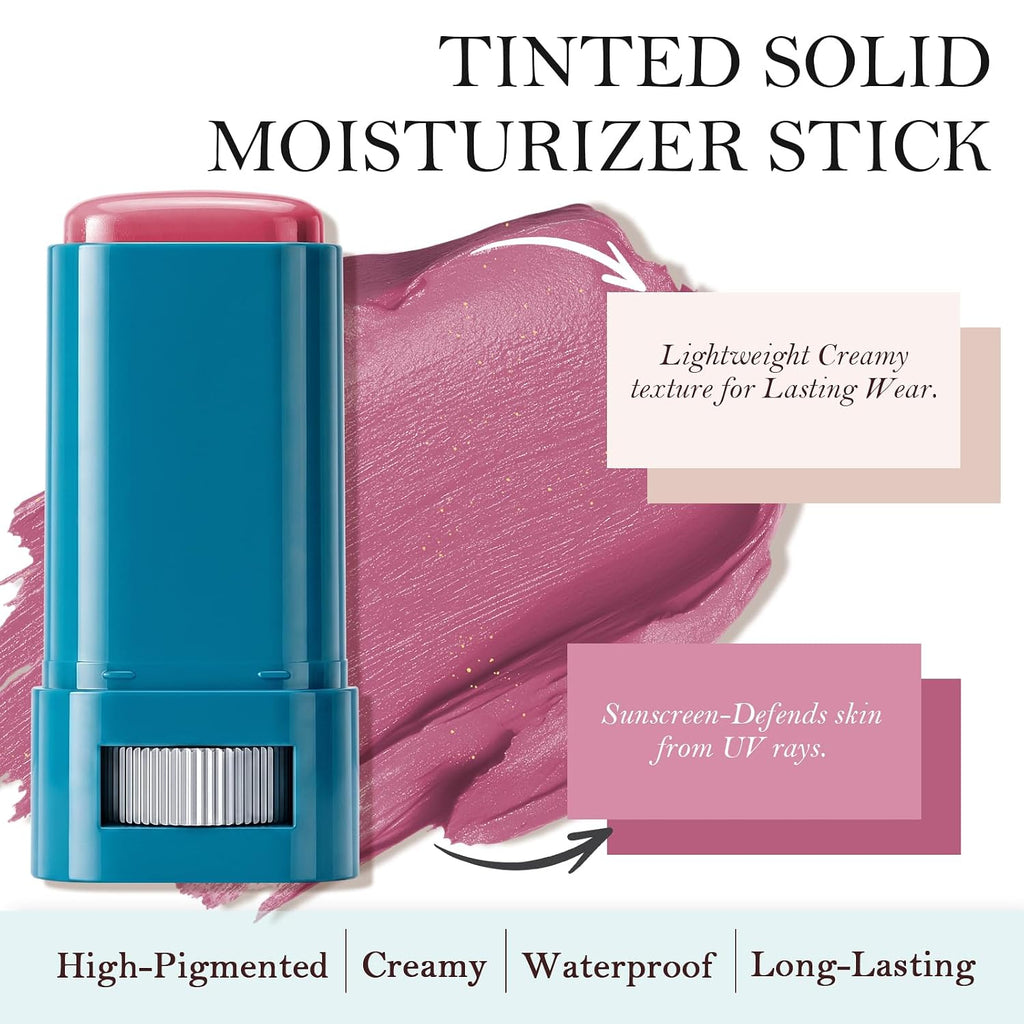 Sunscreen Blush Stick for Cheek & Lip SPF 50 Blendable Cream Color Balm, 04