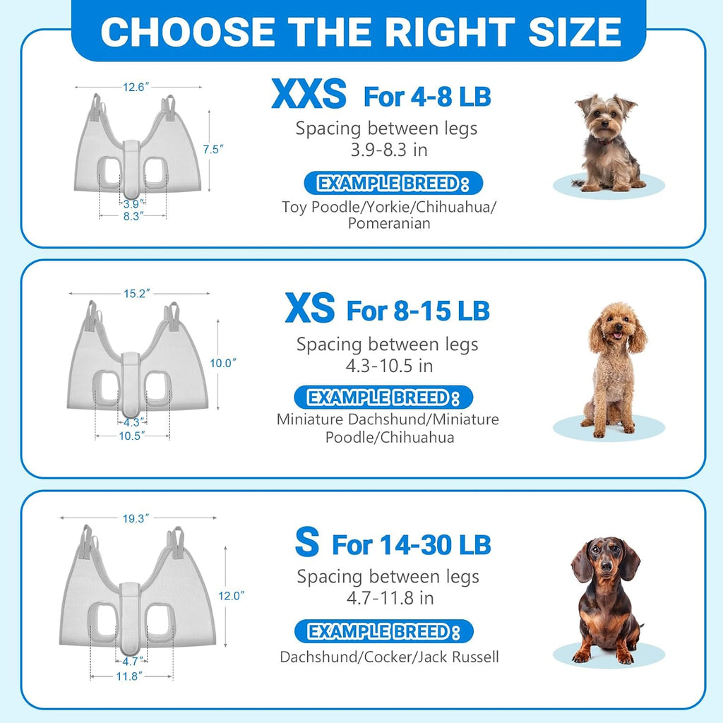 Dog Grooming Hammock for Small Dogs, Dog Hanging Harness for Nail Trimming Doorframe, Pet Holder Restraint for