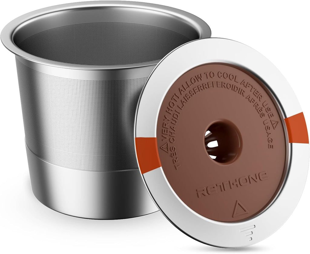 K Cup Reusable Coffee Pods, Stainless Steel Reusable K Cups Compatible with Keurig 1.0 & 2.0 Coffee Machines Brewers