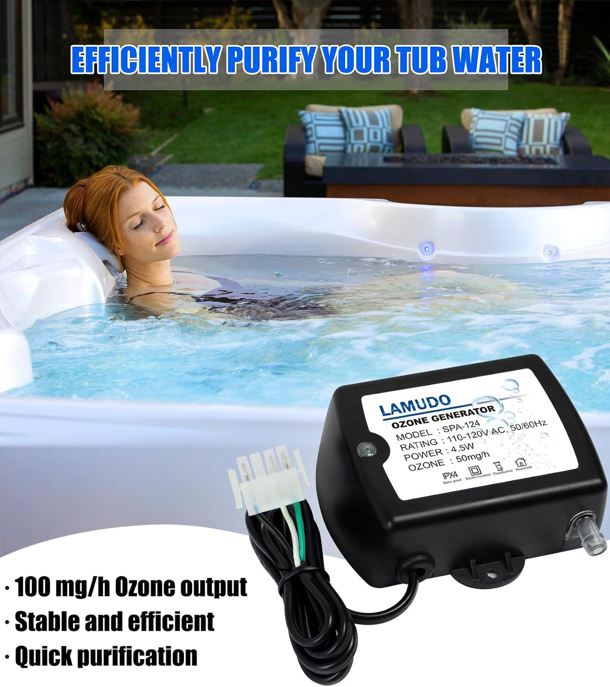 Ozone Generator for Hot Tub and Cold Plunge