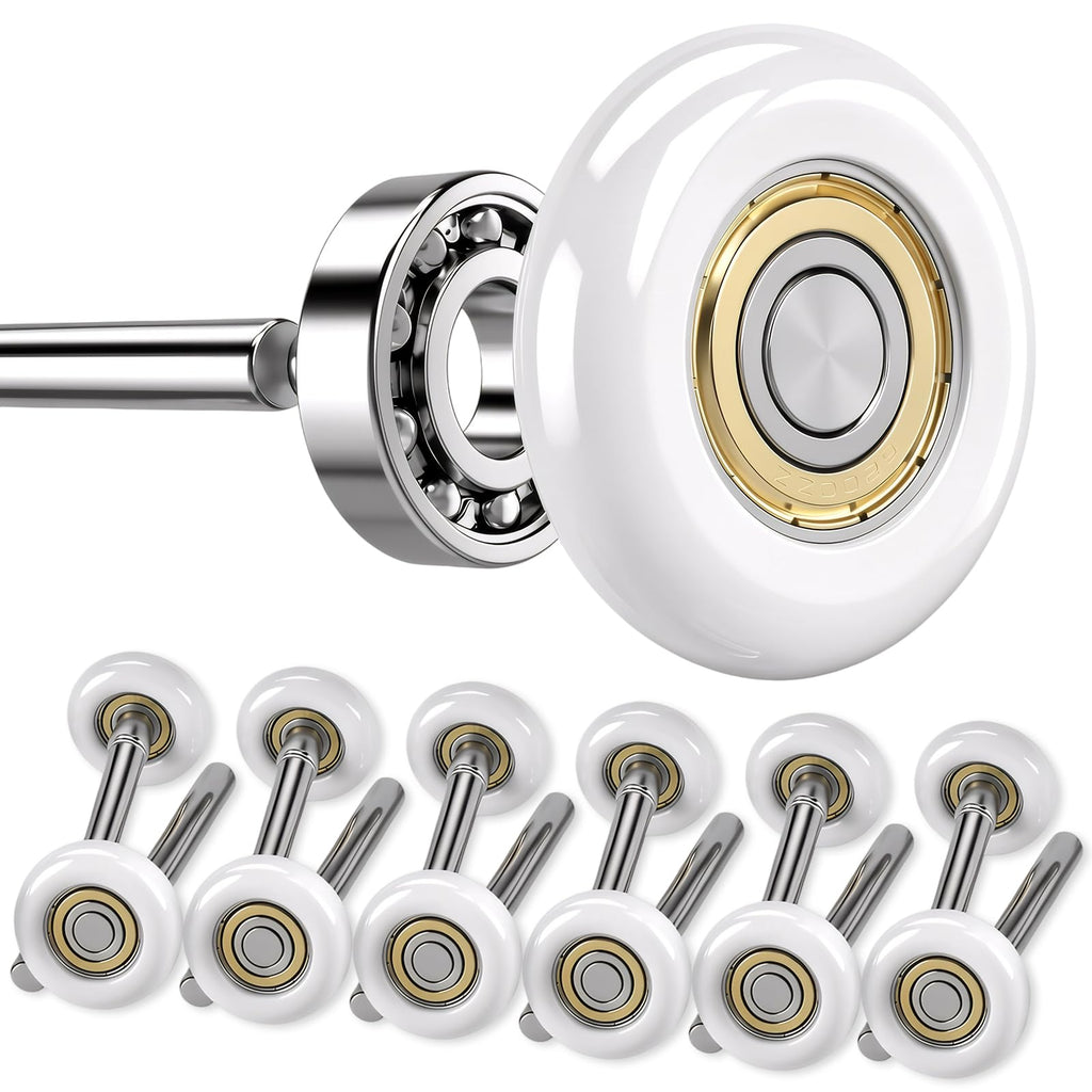 Tirpheety Nylon Garage Door Rollers 12 Pack 2-Inch Wheels 6200ZZ Bearings