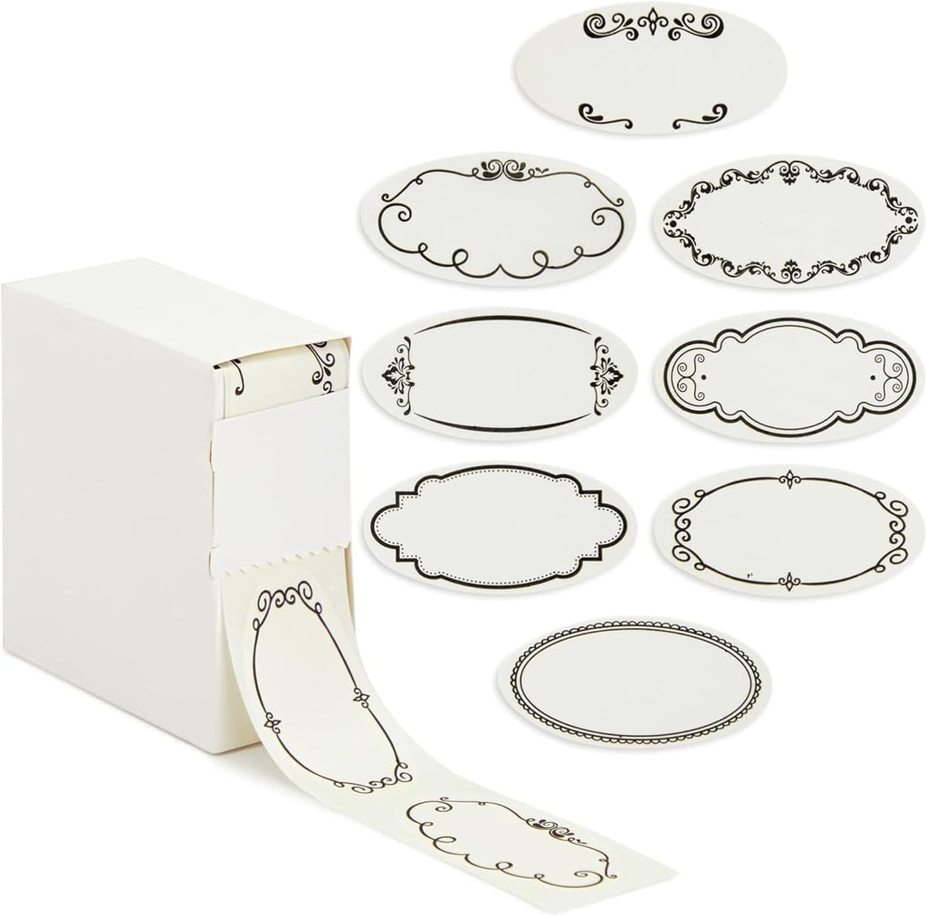 Dissolvable Food Labels - 300 Pack, White Rectangular, 1.1 x 2.25 in - Canning Jar Labels & Pantry & Freezer