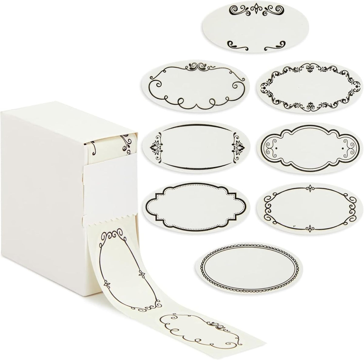 Dissolvable Food Labels - 300 Pack, White Rectangular, 1.1 x 2.25 in - Canning Jar Labels & Pantry & Freezer