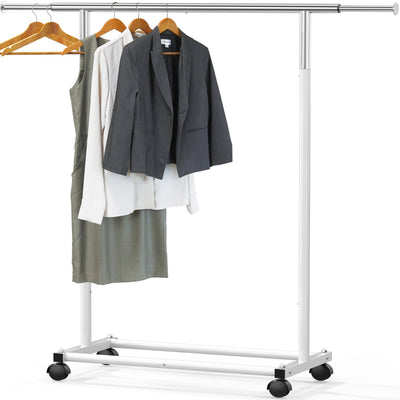 Standard Rod Garment Clothing Rack, White