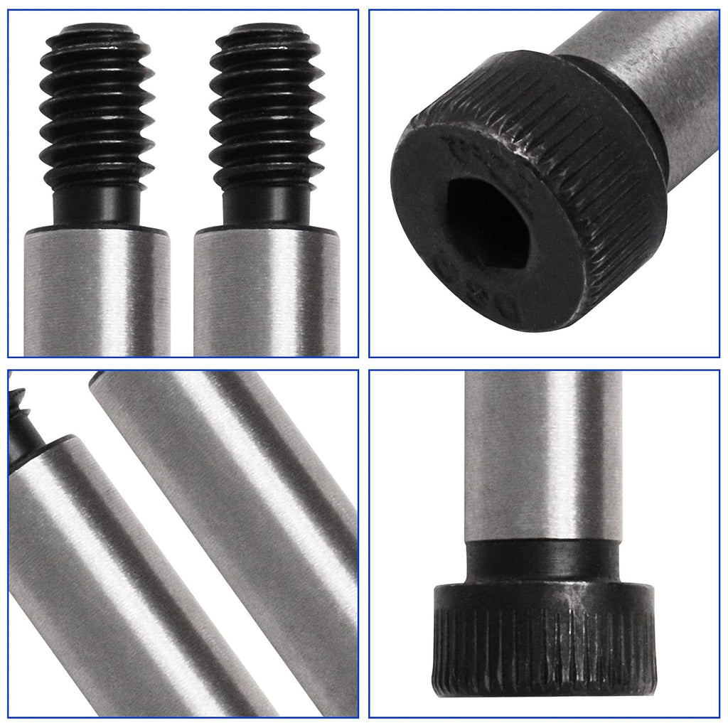 6Pcs Alloy Steel Shoulder Bolt 1/4" Shoulder Dia,1/2" Shoulder Length,10-24 UNC Thread