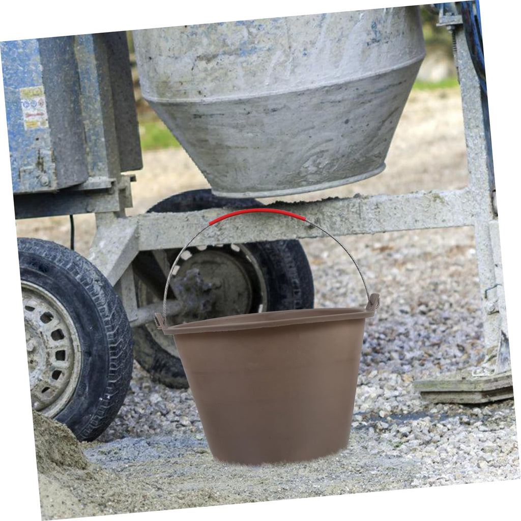 Sturdy Concrete Bucket Portable Empty Plastic Cement Pail Comfortable Handle
