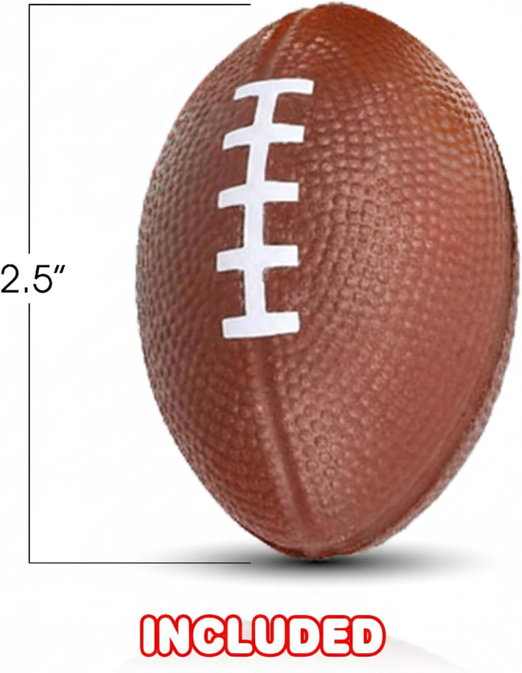 Sports Stress Foam Balls for Kids 2.5" - Set of 4 - Includes Basketball, Football, Baseball, and Soccer Squeezable