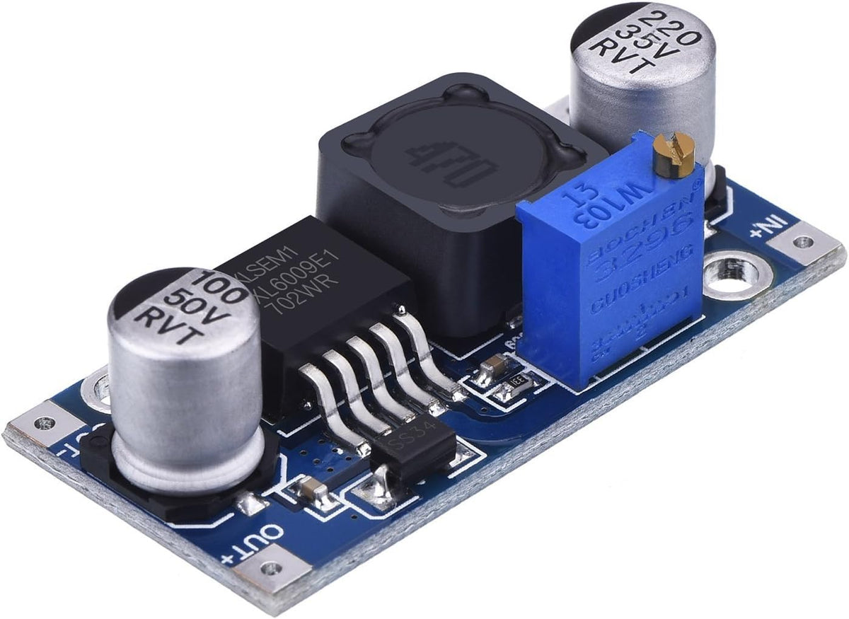HiLetgo 5pcs XL6009 Boost Module DC-DC Adjustable Module DC3.0-30V to DC5-35V Output Voltage Power Converter Circuit Board Module 400KHz