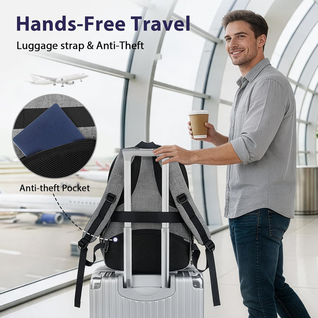 Travel Laptop Backpack, 17 Inch Work TSA Approved Carry on Backpack, Large Computer Business Bag for Men Women with