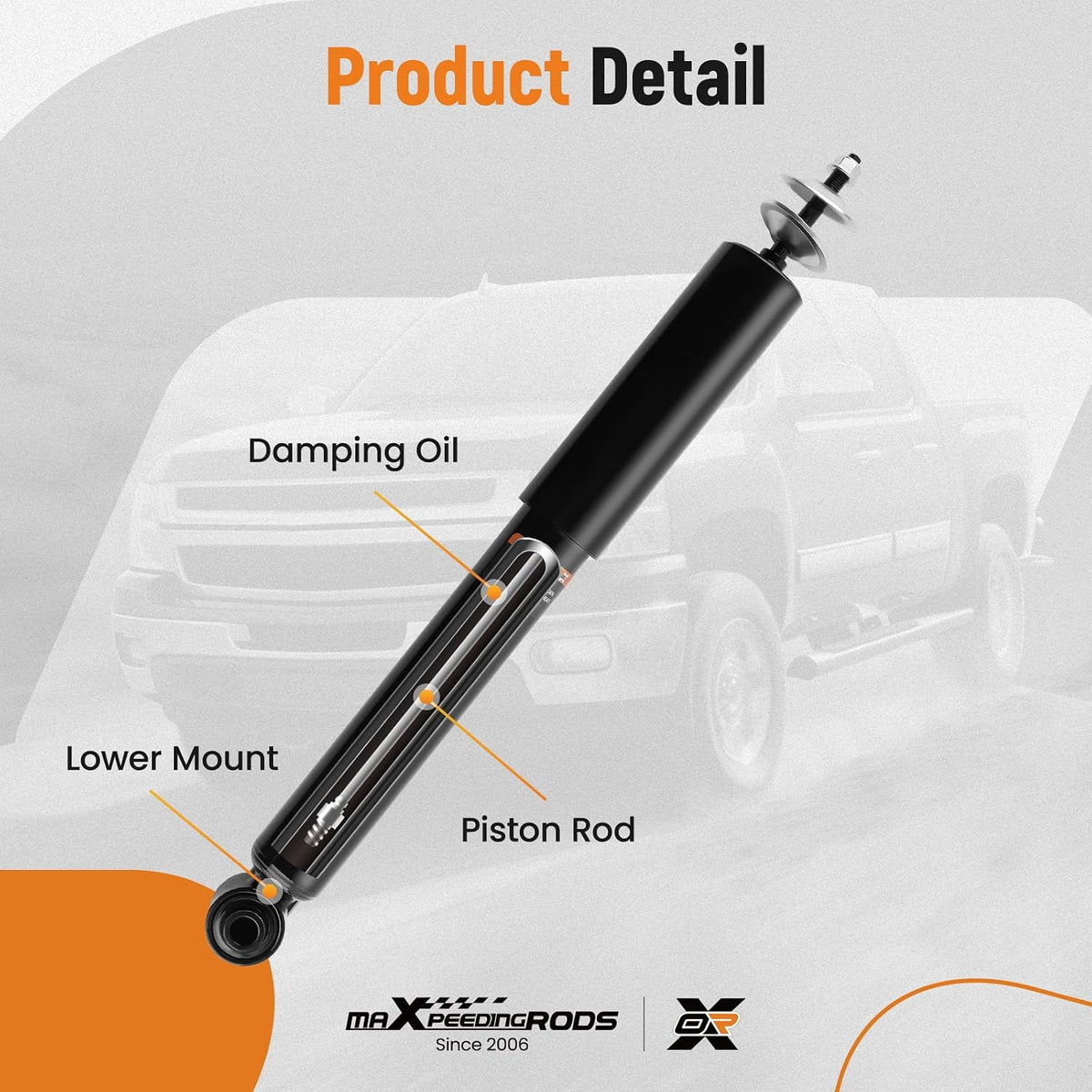 maXpeedingrods 2Pcs Rear Shock for Chevy Malibu 2004-2012