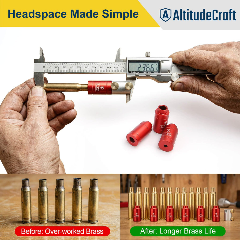 AltitudeCraft Headspace Gauge Comparator Kit with 6 Bushings