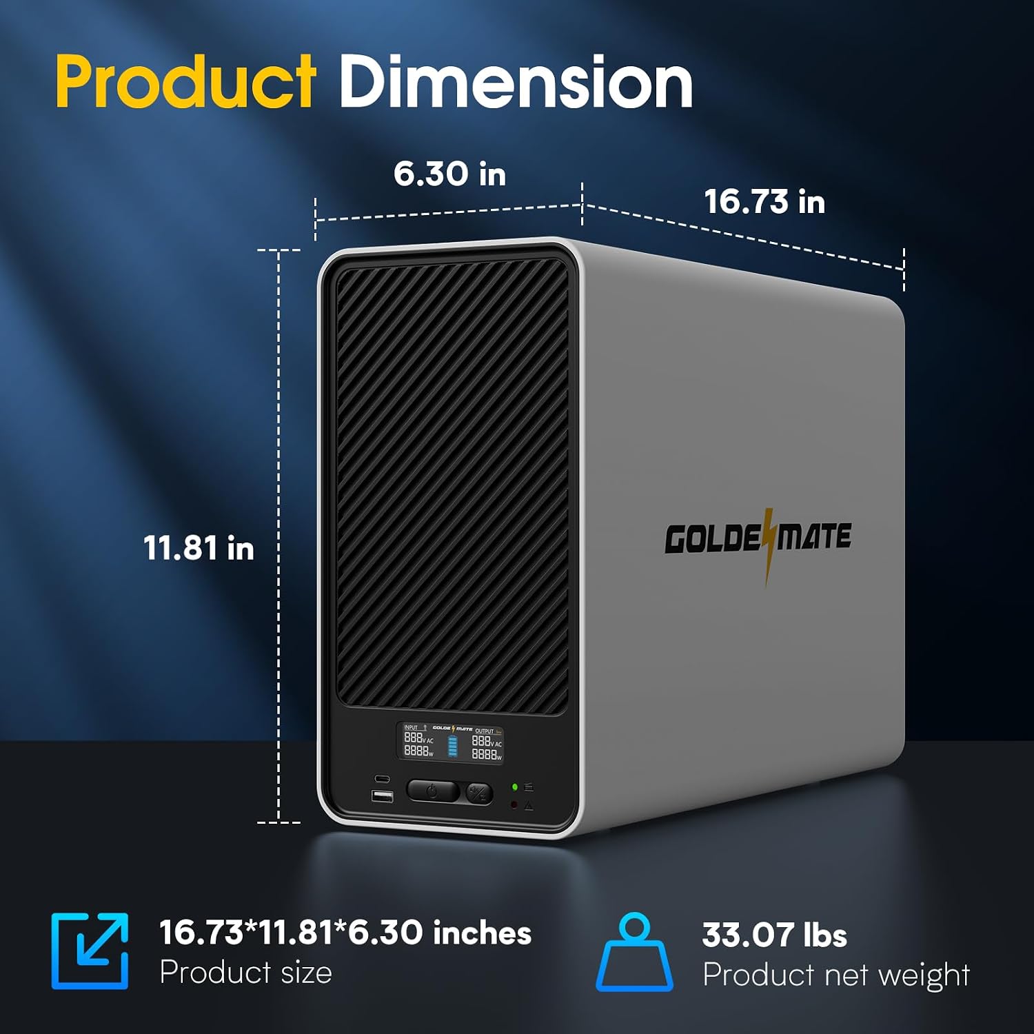 1500VA/1000W Lithium UPS Battery Backup & Surge Protector, White | Line Interactive, Pure Sine Wave, AVR, 8 Outlets