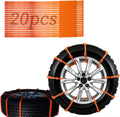 Universal Anti-Skid Snow Tire Chains for Cars SUV Trucks - Adjustable 14-19 Inch Emergency Winter Traction Tire