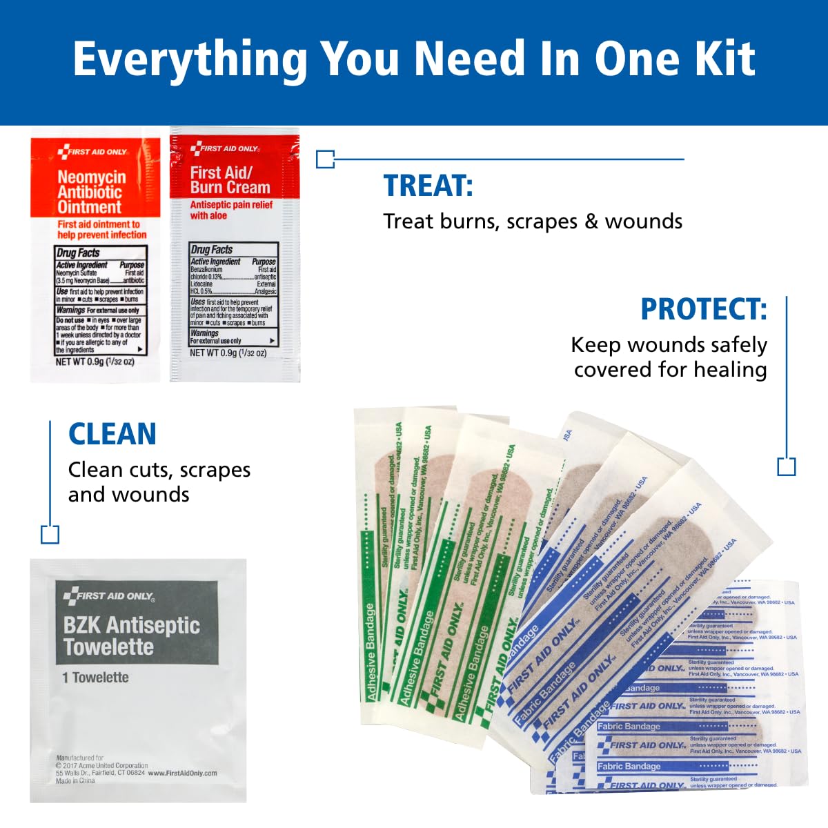 SmartCompliance 50-Person OSHA Compliant First Aid Kit for Business and Office Spaces - Large Plastic Cabinet