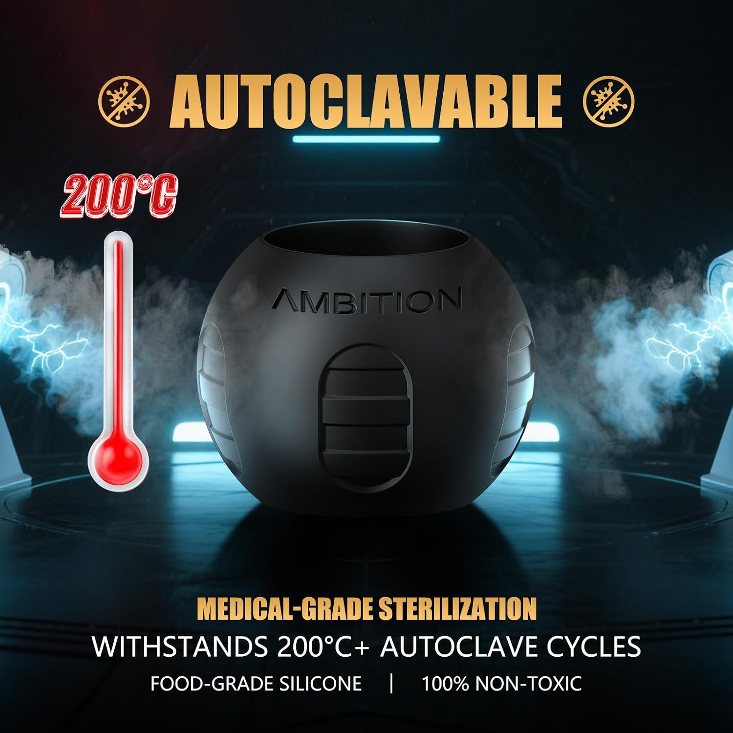 54mm Tattoo Grip Cover, 3pcs Food Grade Silicone Tattoo Gun Wrap High Temperature Sterilizable Supply for 32mm-34mm