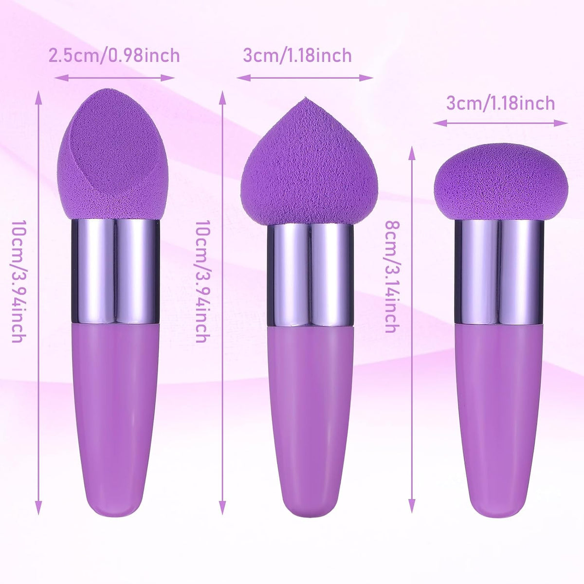 Makeup Brushes 3 PCS Powder Makeup Puff Beauty Blending Sponge Coloring Concealer Applicator Foundation Setting Face