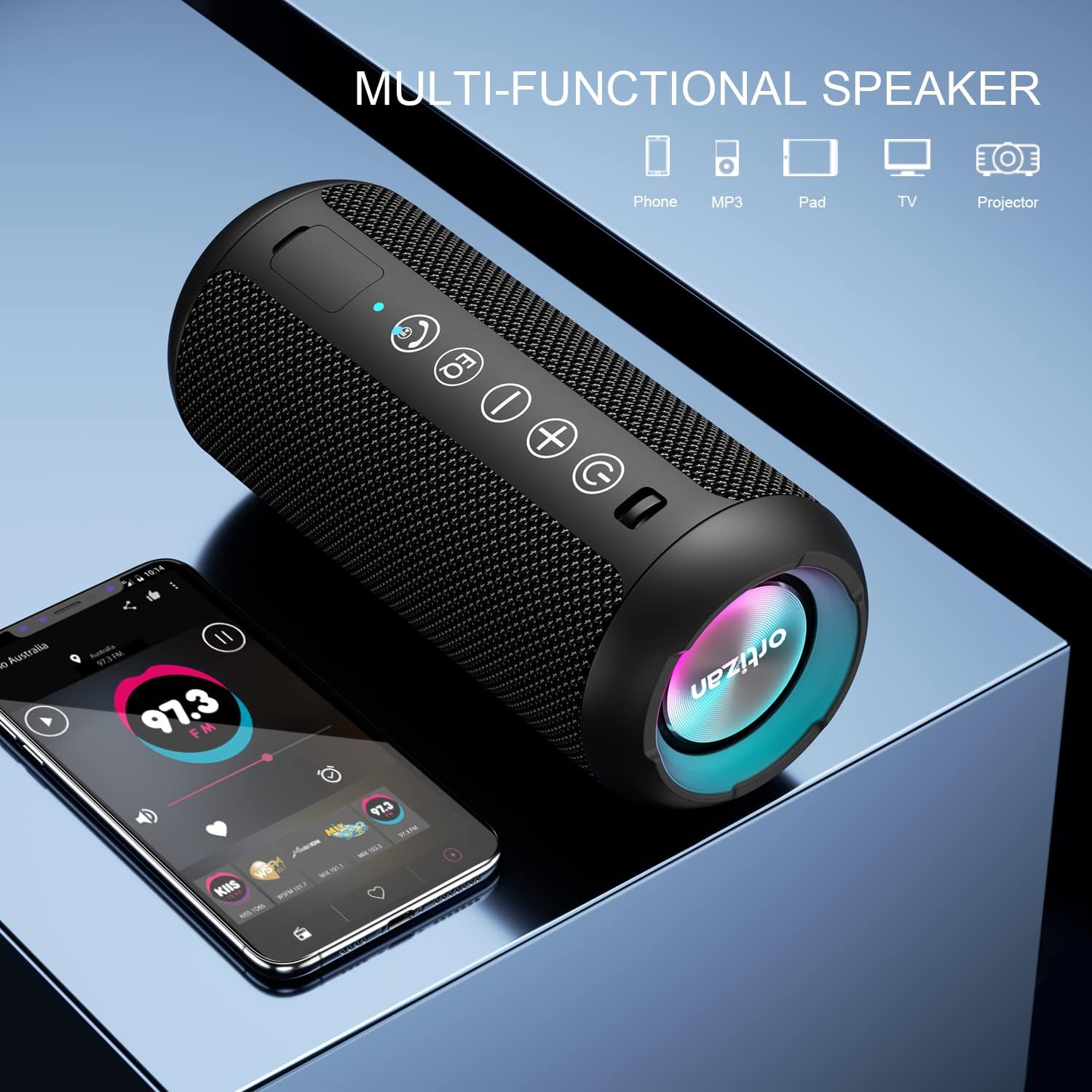 Portable Bluetooth Speaker (1st Gen), IPX7 Waterproof, Wireless, Big Sound and Deep Bass, TWS Pairing, 30Hrs of