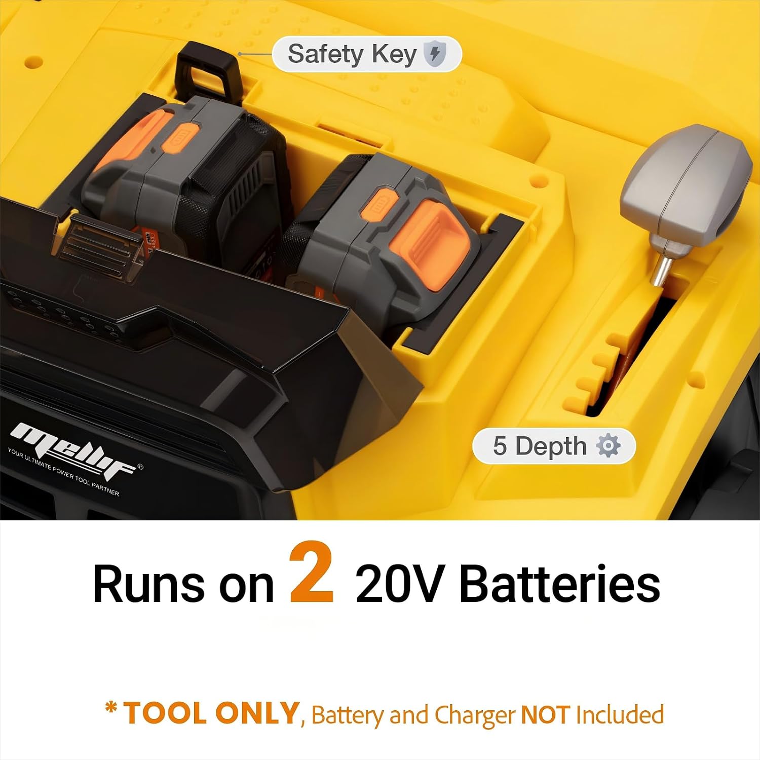 Cordless Lawn Dethatcher Compatible with DeWalt 20V Battery(Tool Only), 40V Dual Battery Powered Brushless 2-in-1