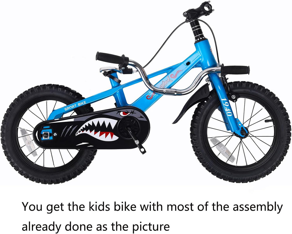 Kids Bike for Boys Ages 3-7, 14-16 Inch Bicycle with Training Wheels, Easy to Assemble, Safe Ride, Vibrant Colors