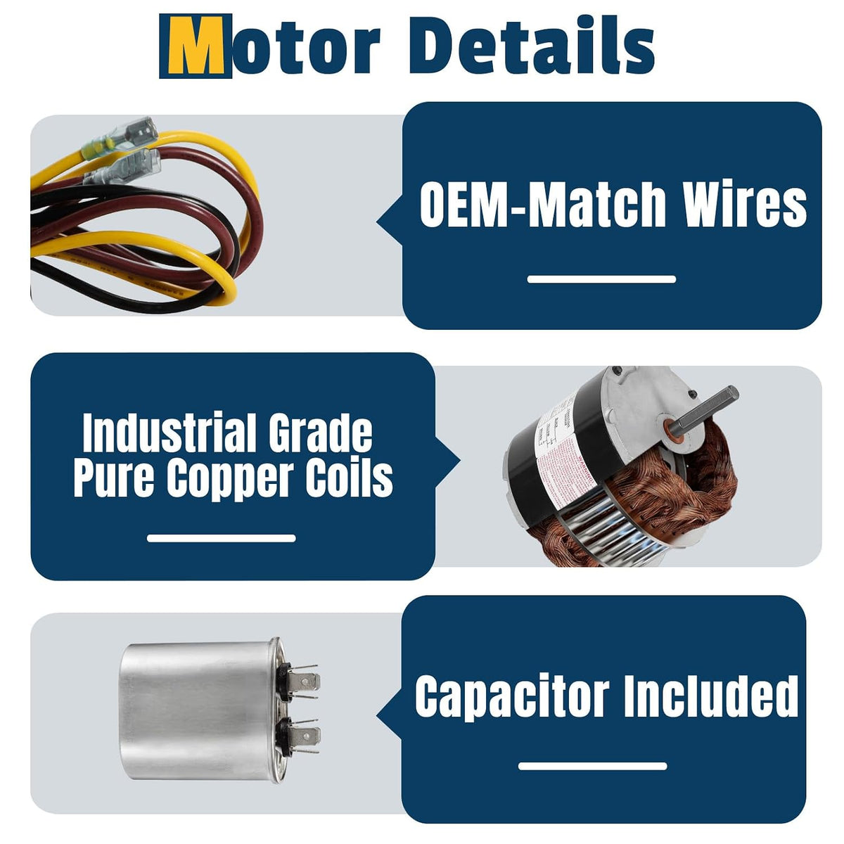 12Y65 YSLB-220-8-B001 Condenser Fan Motor 1/4HP 825RPM for Lennox