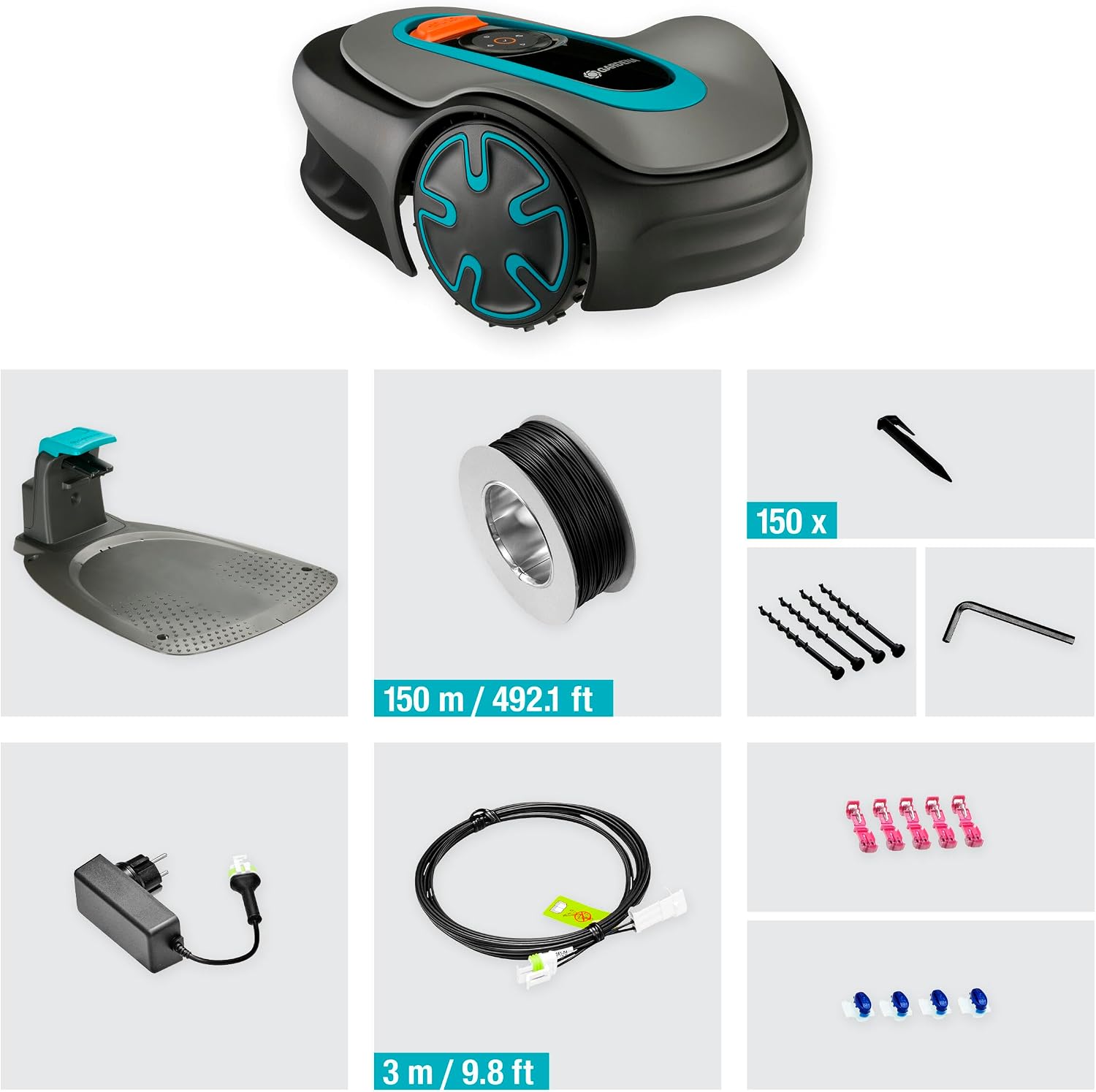 15201-20 SILENO Minimo - Automatic Robotic Lawn Mower with Bluetooth app, Boundary Wire