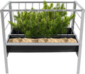 Feed Trough, 2-in-1 Grain & Hay Feeder Livestock Feeding Trough, Rectangular Livestock Feeder Trough Pasture Farm