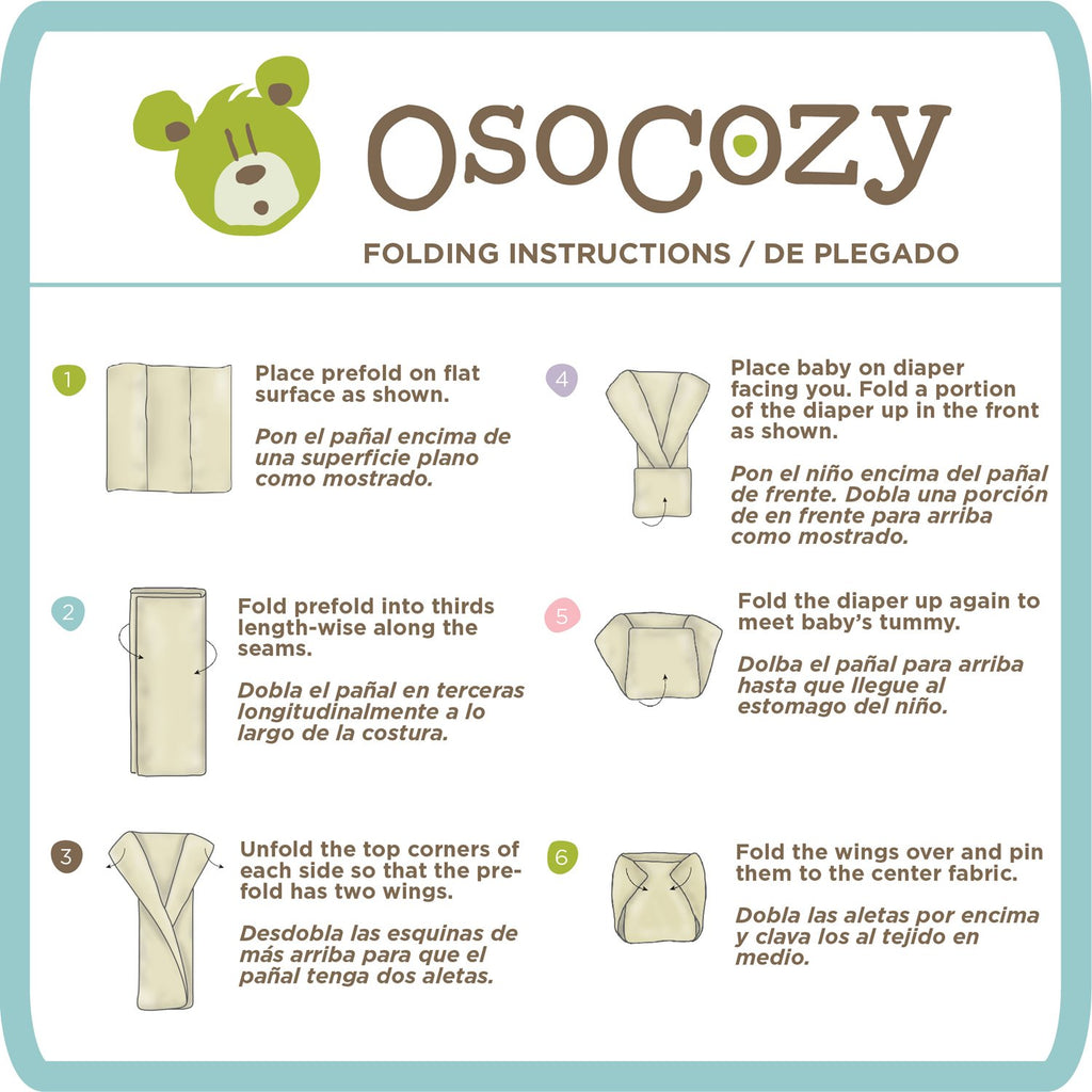 Prefolds Bleached Cloth Baby Diapers, Size 2 (15-30 lbs), Soft, Absorbent and Durable 100% Natural Cotton, Our Top