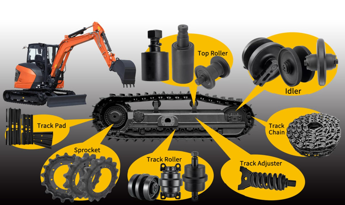 YUFUQIDA #4718355 Top Roller- Upper Top Carrier Roller Compatible with Yanmar VIO35-5 VIO35-6A (2Pcs)