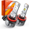 H16 H8 H11 LED Fog Light Bulbs, 18000LM 800% Brightness 6500K Cool White, 360° Adjustable Ring Fog Light Bulb