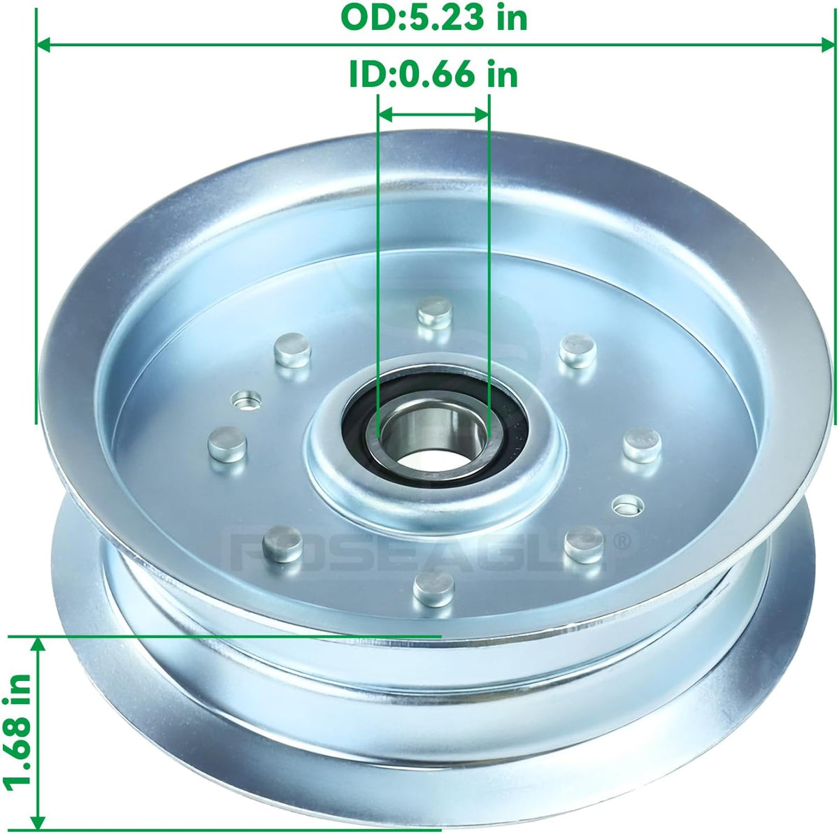 2 Pcs AUC17621 GY20629 Idler Pulley for John Deere 42 48 D140 Deck