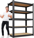 Garage Shelving for Home & Workshop Organization, 5-Tier Adjustable Metal Storage Rack for Tools, Storage Bins &