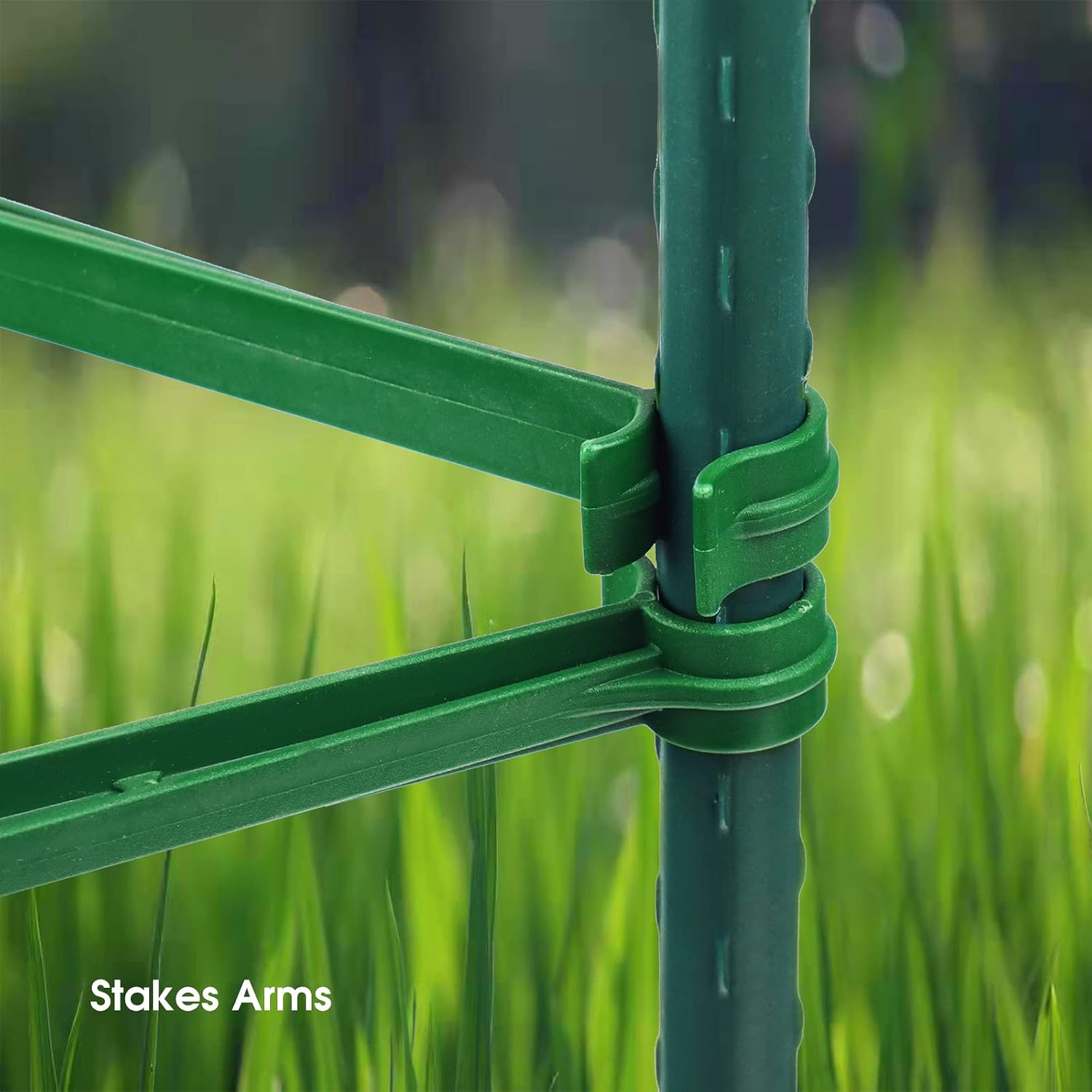 Adjustable Garden Stakes Connectors for 0.78" Rods | Plastic Plant Trellis Clips Connecting Joints for Tomato Cage