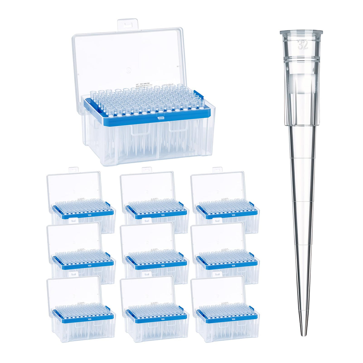 200ul Sterile Filter Pipette Tips, Universal Racked Tips, 960 Tips